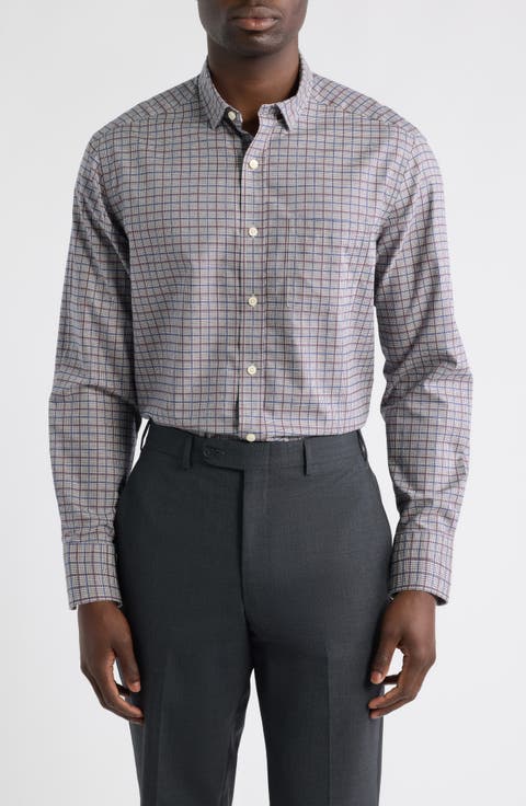 Ovation Plaid Non-Iron Cotton Button-Up Shirt