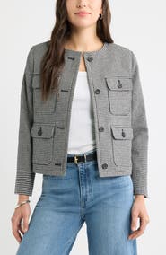 Caslon® Houndstooth Lady Jacket