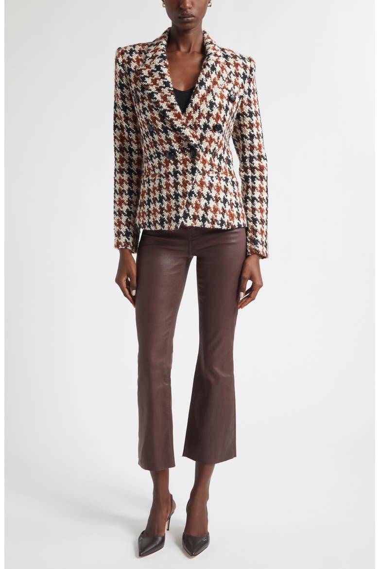 Marie Houndstooth Double Breasted Blazer, Main, color, BLACK/BROWN/CREAM HOUNDSTOOTH