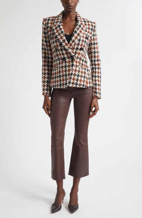 Marie Houndstooth Double Breasted Blazer