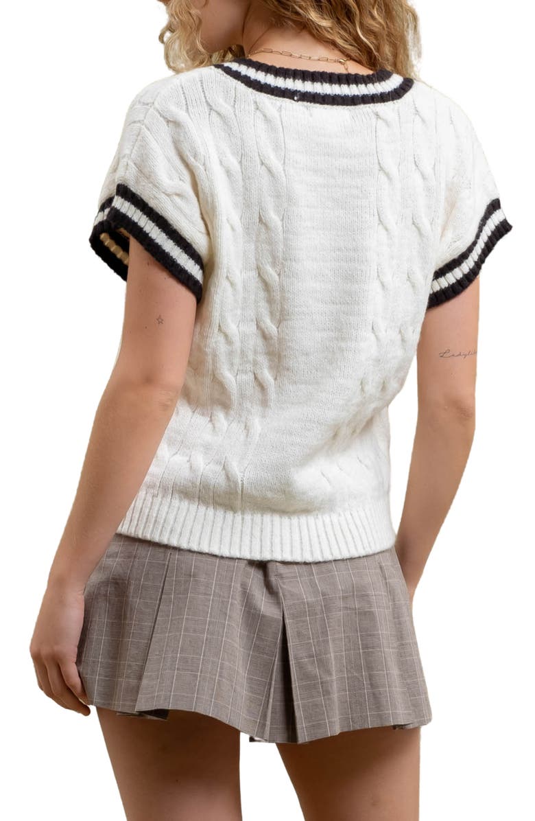 Blu Pepper V-Neck Sleeveless Sweater, Alternate, color, 