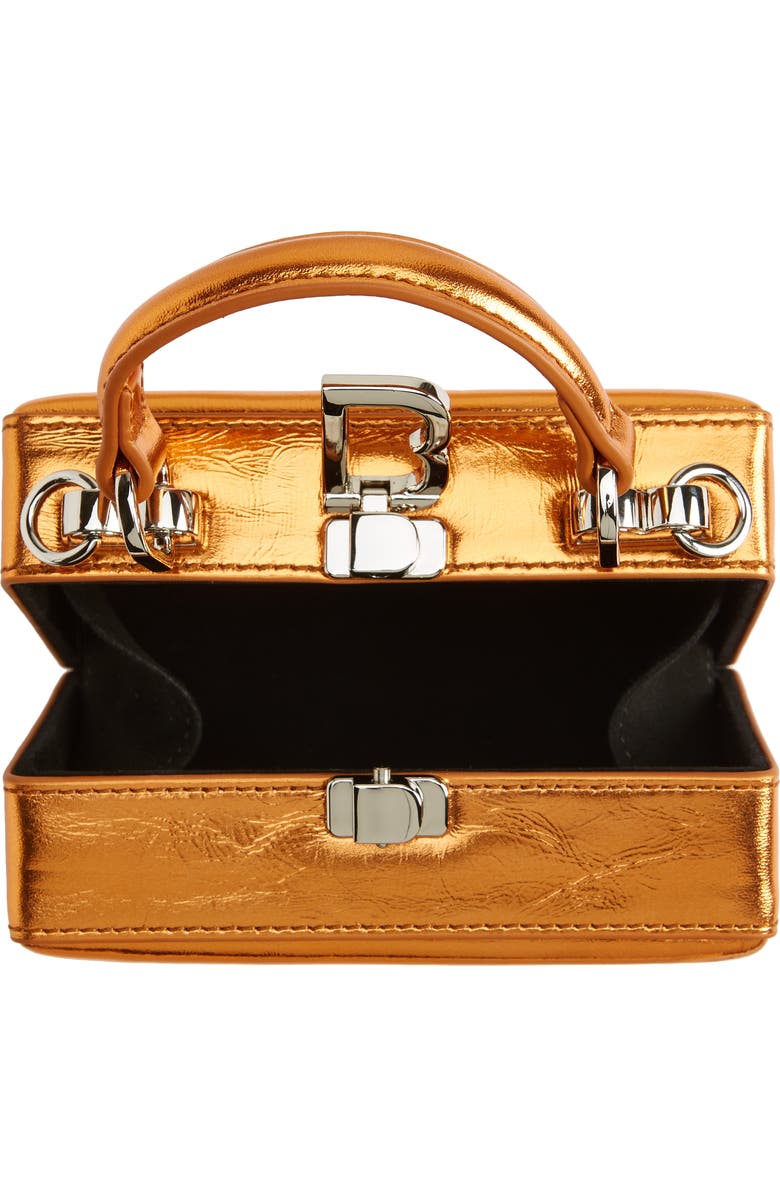 Brandon Blackwood Mini Kendrick Metallic Leather Trunk Crossbody Bag, Alternate, color,