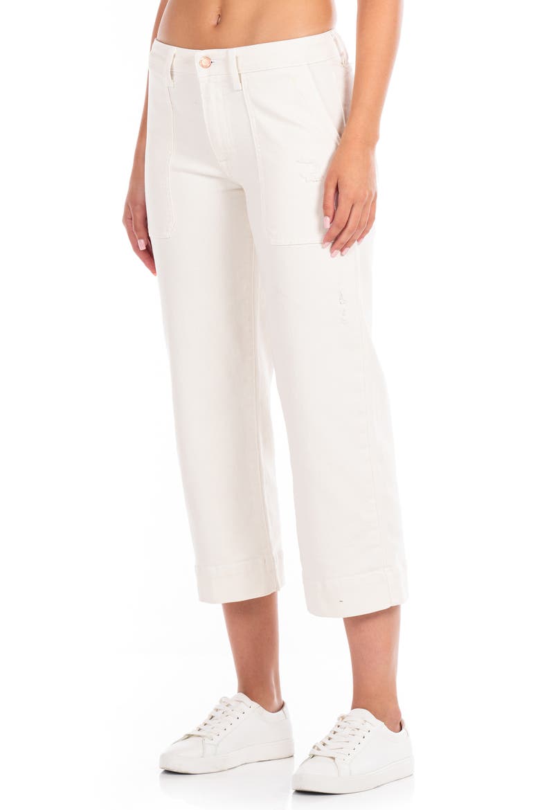 Farrah Crop Wide Leg Pants, Alternate, color, ECRU