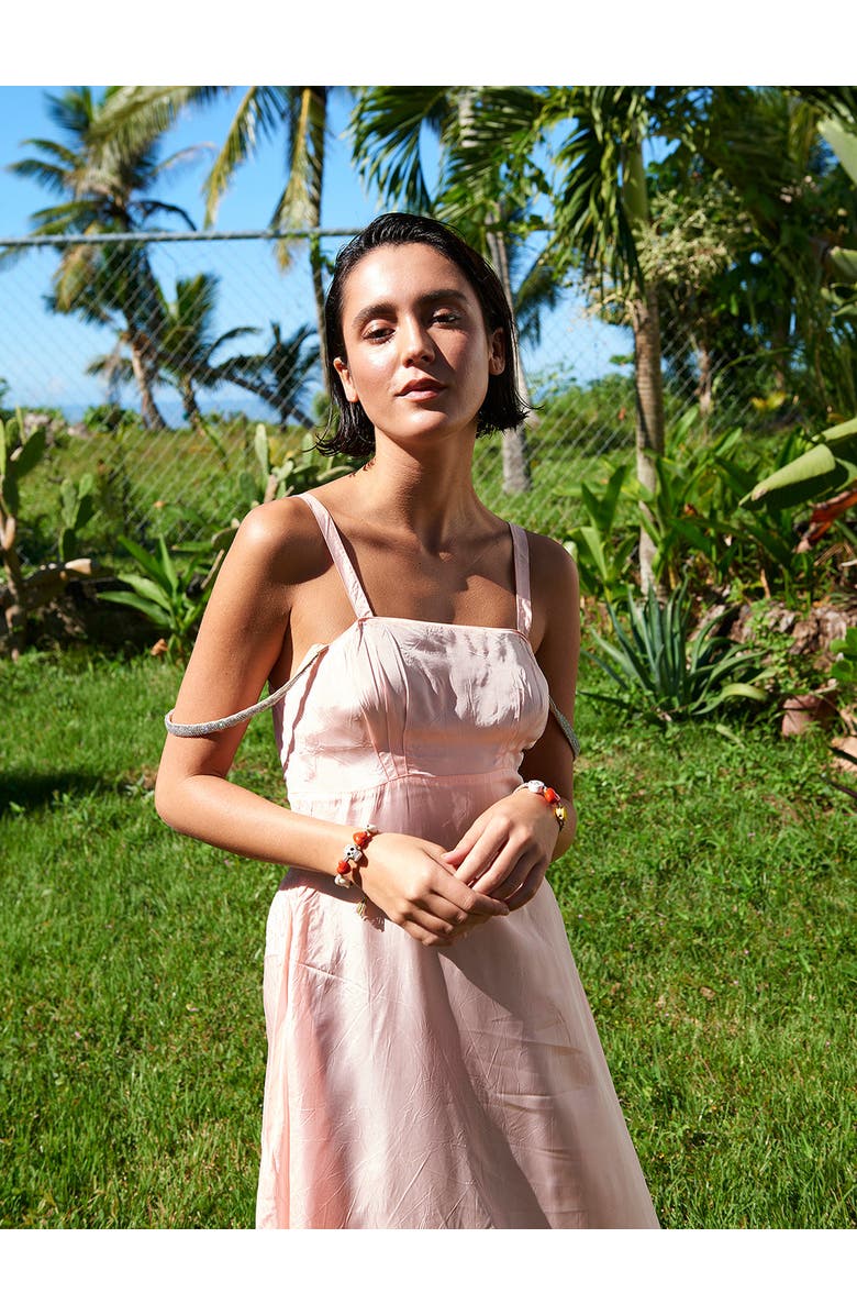 Venessa Arizaga Peace, Love, and Happiness Bracelet, Alternate, color, Rainbow