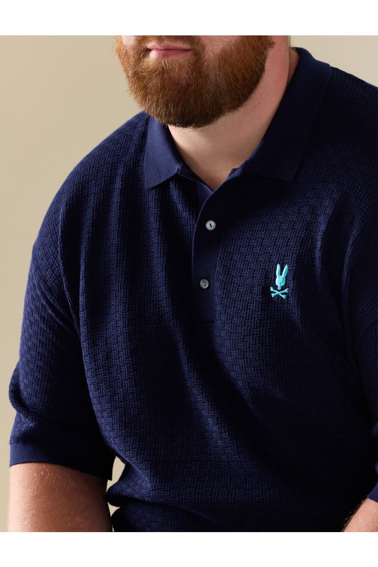 Big & Tall Jace Knit Polo Shirt, Alternate, color, NAVY