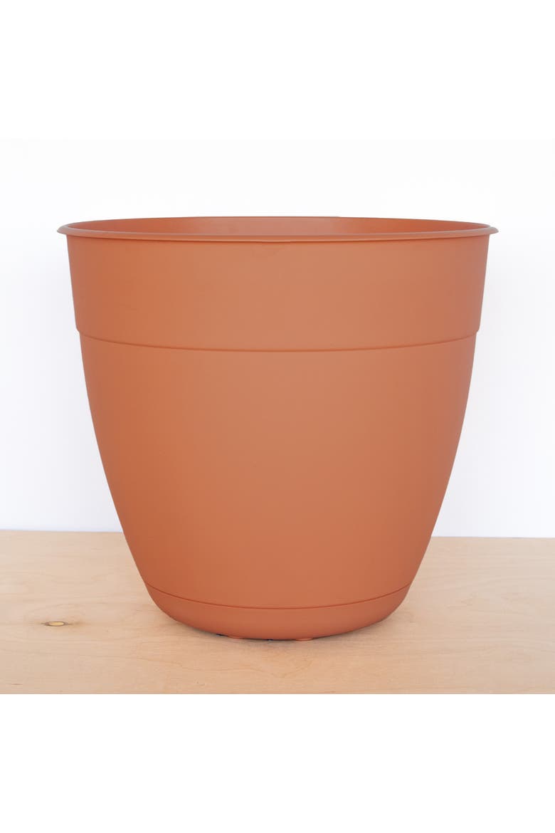 12 Inch Dayton Planter With Saucer Tray, Terra Cotta, Alternate, color, Brown