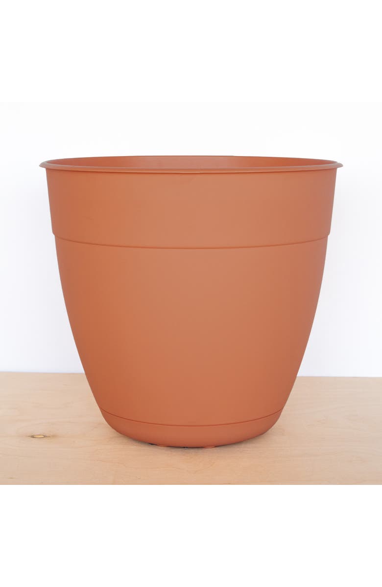 Bloem 12 Inch Dayton Planter With Saucer Tray, Terra Cotta, Alternate, color, Brown