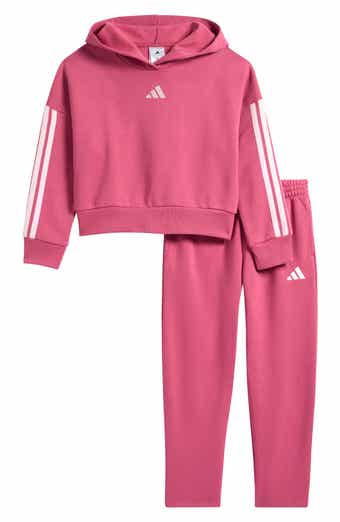 Kids' 3-Stripes Fleece Hoodie & Joggers Set