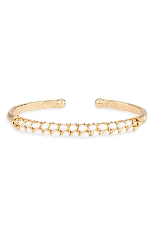 Gas Bijoux Lyre Cuff Bracelet In White