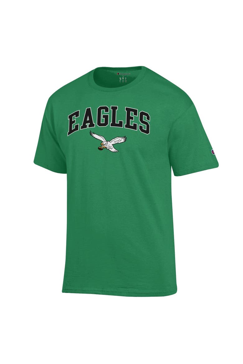 Men's Champion Kelly Green Philadelphia Eagles Arch Over Logo T-Shirt, Alternate, color, Kelly Green