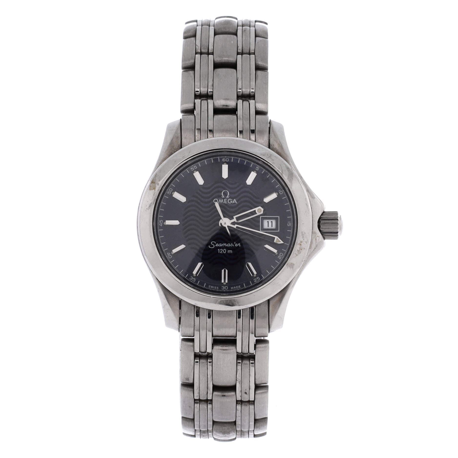 Seamaster 120M Quartz Watch Stainless Steel 28, Main, color, Metallic Silver