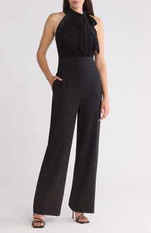 Vince Camuto Burnout Velvet Halter Bow Jumper Dress