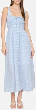 Blu Pepper Gingham Fit & Flare Midi Dress