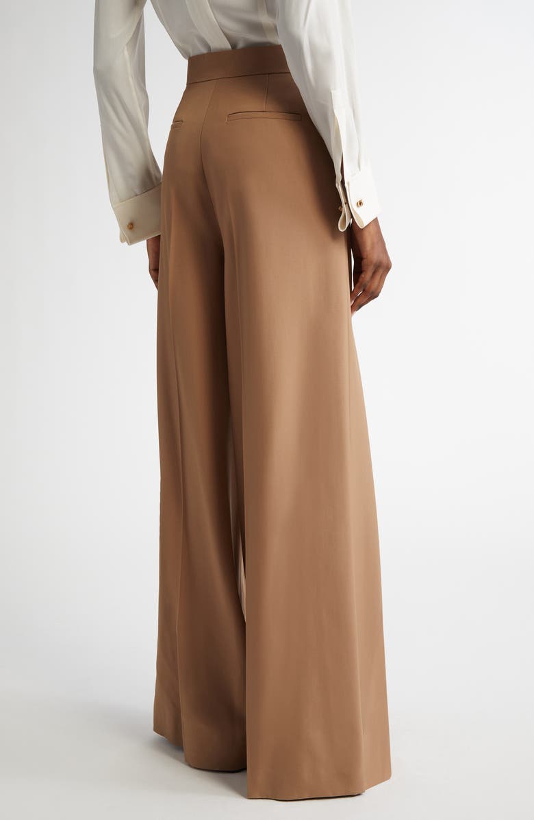Max Mara Ninfa Virgin Wool Ultra Wide Leg Pants, Alternate, color, Camel