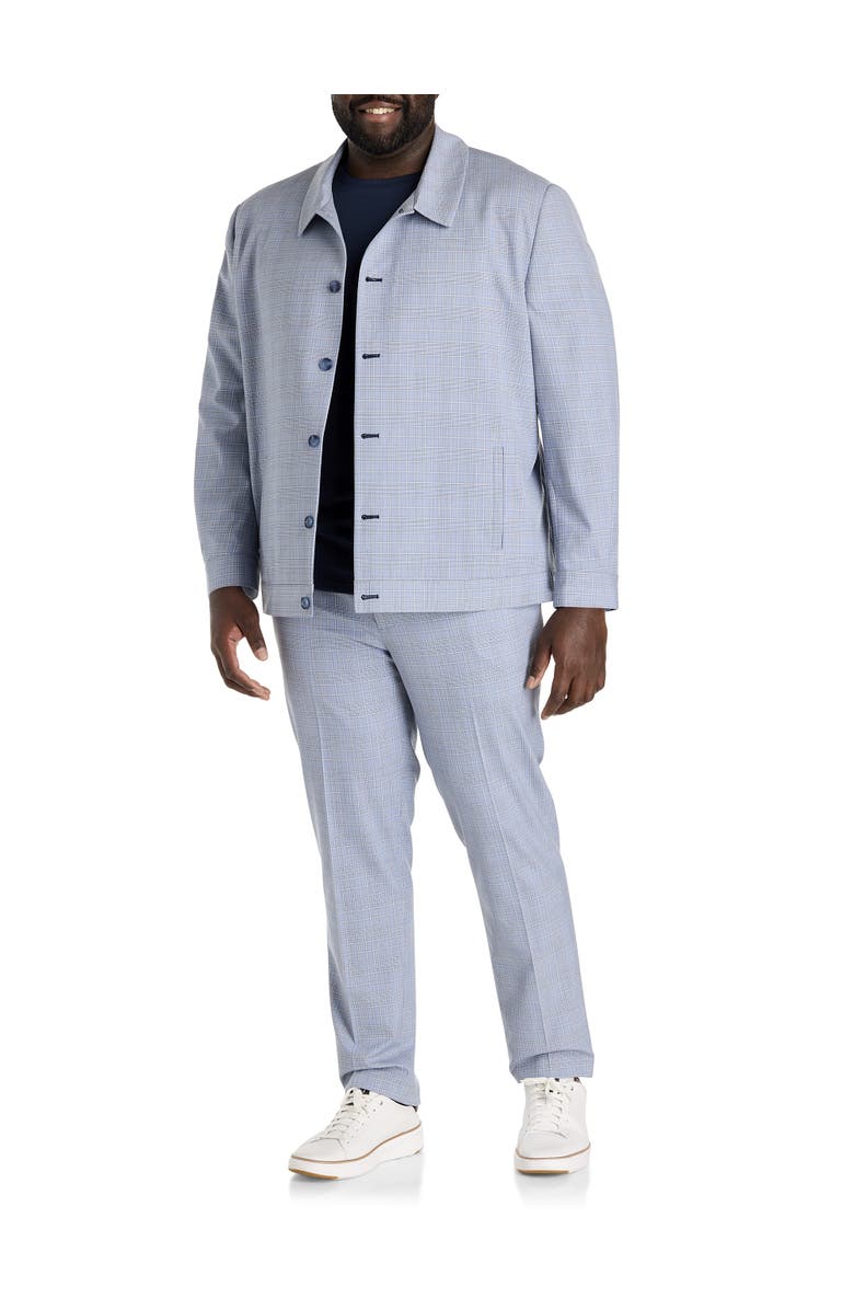 Synrgy by DXL Big & Tall Machine Washable Plaid Shirt-Style Suit Jacket, Alternate, color, Blue