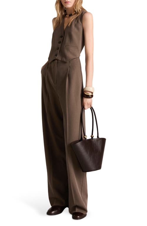 Mango Sleeveless Jumpsuit In Brown