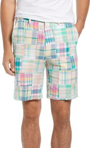 Berle Patchwork Madras Flat Front Shorts