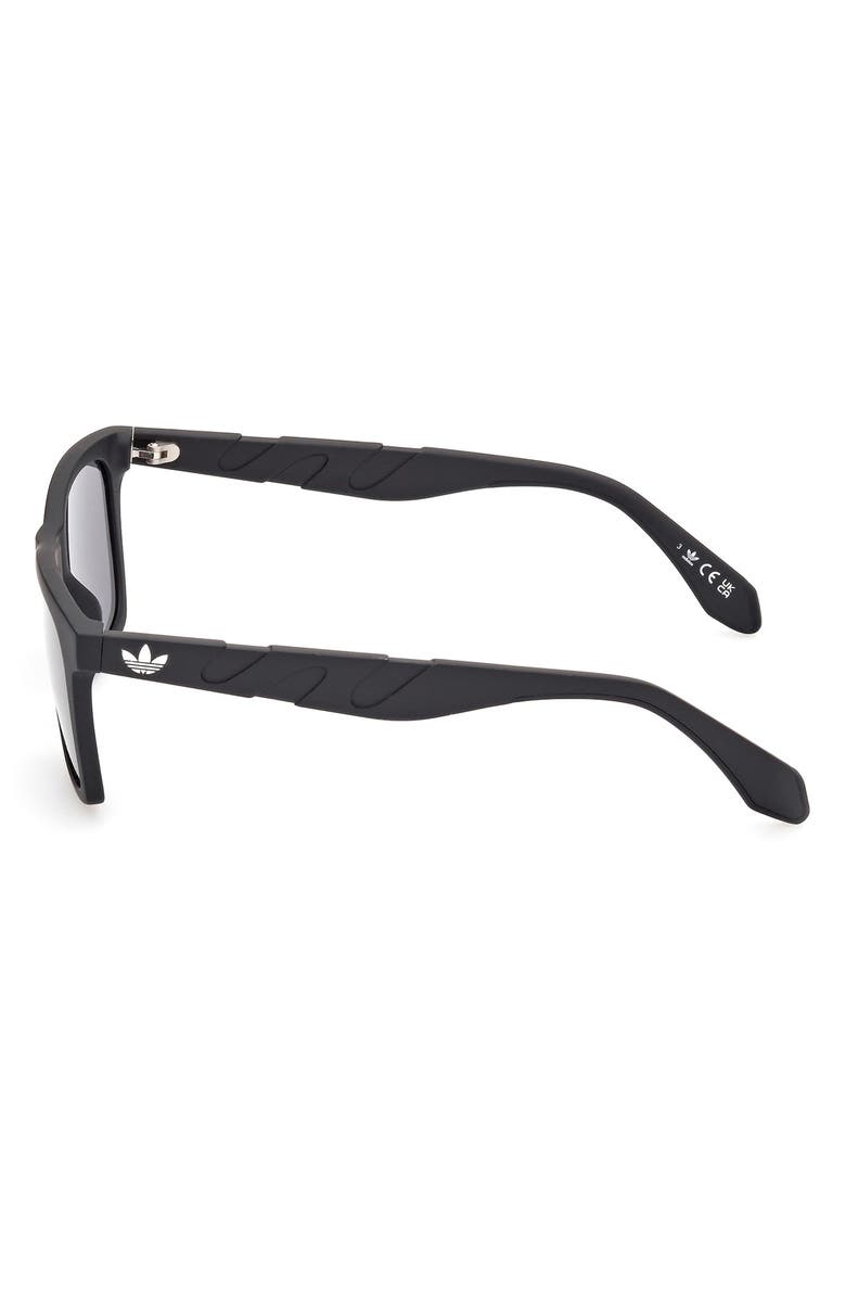 adidas 53MM Navigator Sunglasses, Alternate, color, Matte Black / Smoke