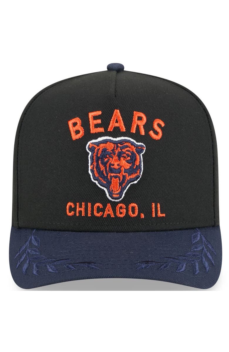 New Era Men's New Era  Black/Navy Chicago Bears 2025 NFL Draft A-Frame 9FIFTY Snapback Hat, Alternate, color, 