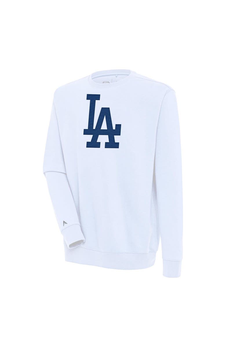 ANTIGUA Men's Antigua White Los Angeles Dodgers Victory Pullover Sweatshirt, Alternate, color, White