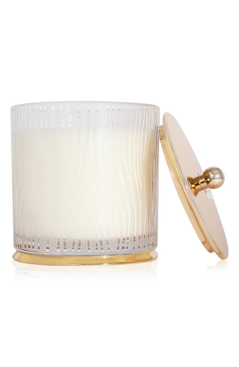 Thymes Frasier Fir Large Frosted Wood Grain Candle, Main, color,