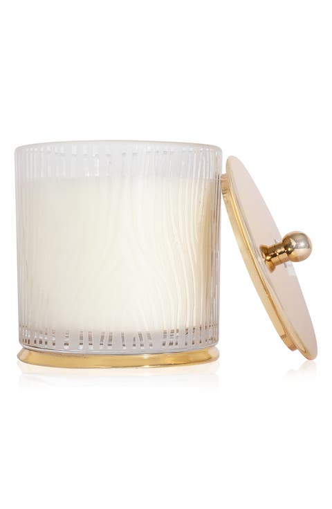 Frasier Fir Large Frosted Wood Grain Candle