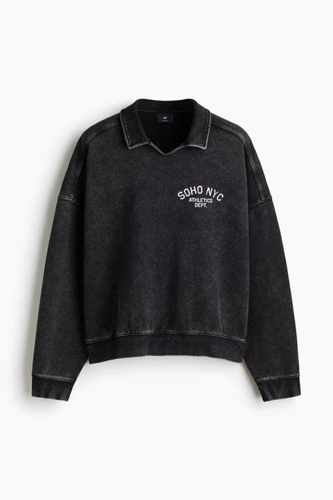 Oversized Fit Rugby Sweatshirt