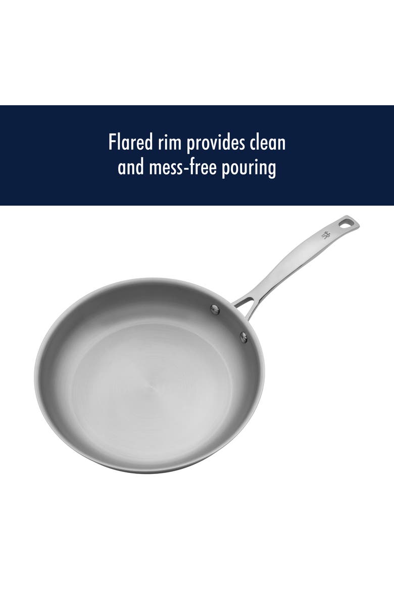 HENCKELS CUTLERY Clad 10-Inch Frying Pan with Lid, Alternate, color, Silver