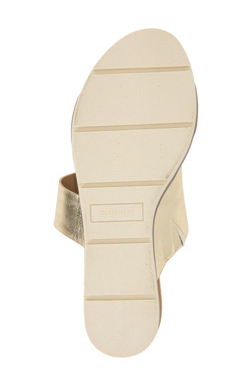 Esprit Dansel Wedge Slide Sandal In Gold