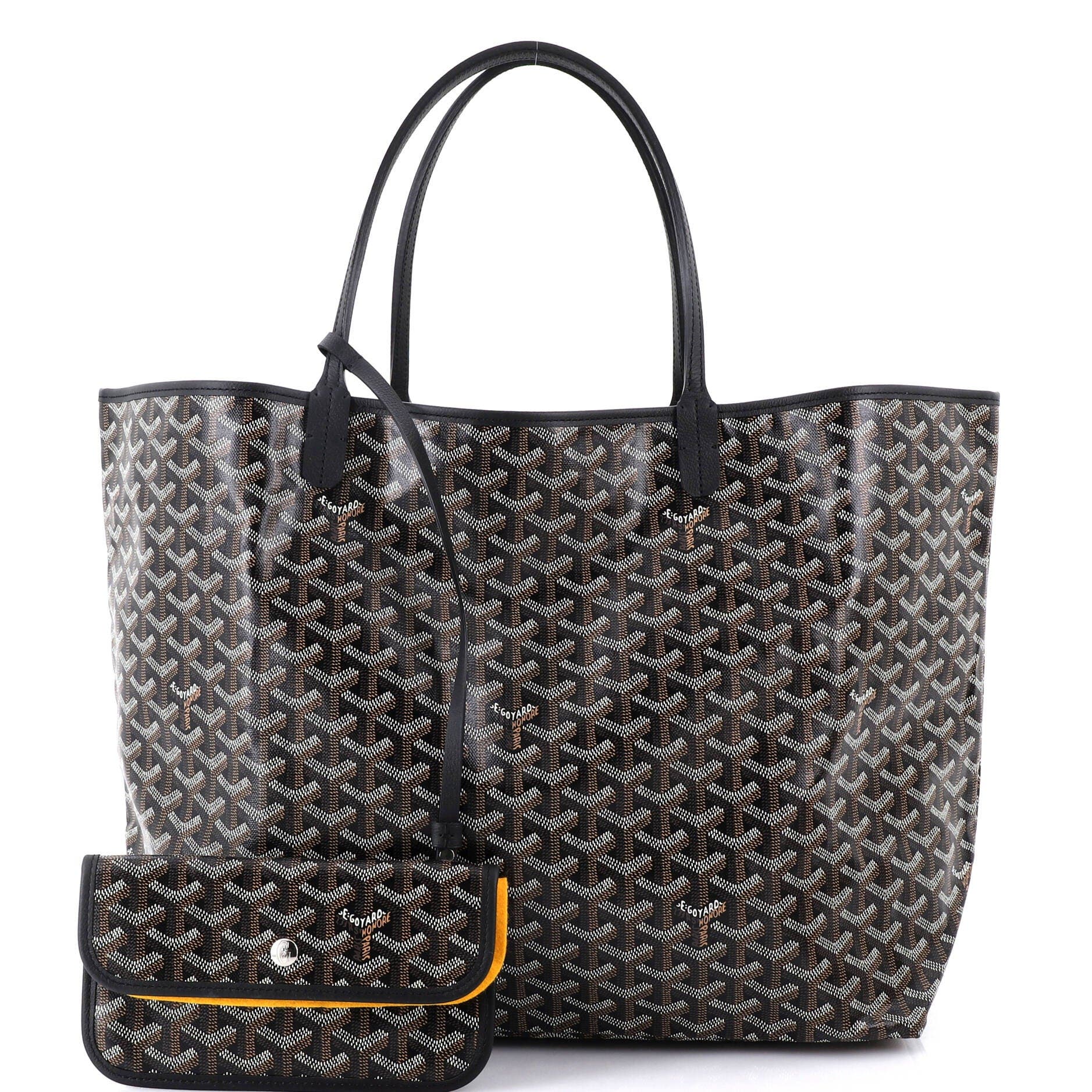 Pre-Owned Goyard Saint Louis Tote Coated Canvas GM, Alternate, color, Black
