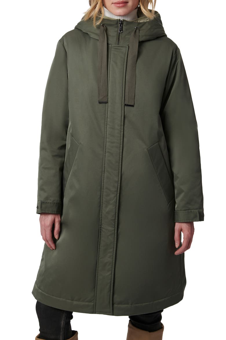 Hooded Raincoat with Removable Hooded Bib, Main, color, DUSTY OLIVE/ SAGE