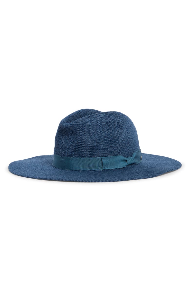 Brixton Lyons Packable Fedora, Main, color, Midnight Blue