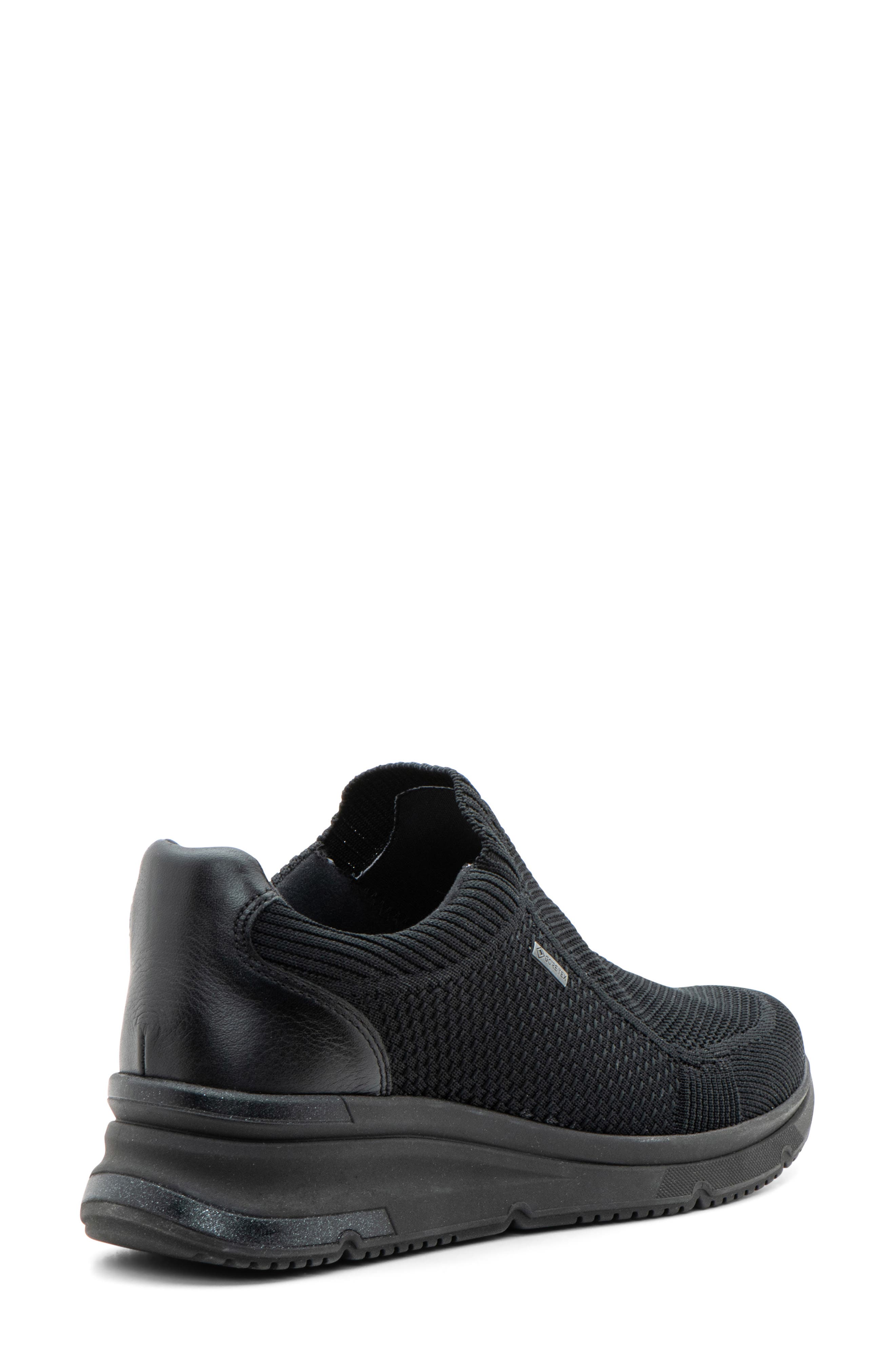 ara Nassau Waterproof Slip-On Sneaker, Alternate, color, Black