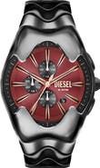 DIESEL® Mercurial Two-Tone Tonneau Chronograph Bracelet Watch, 45mm x 28mm