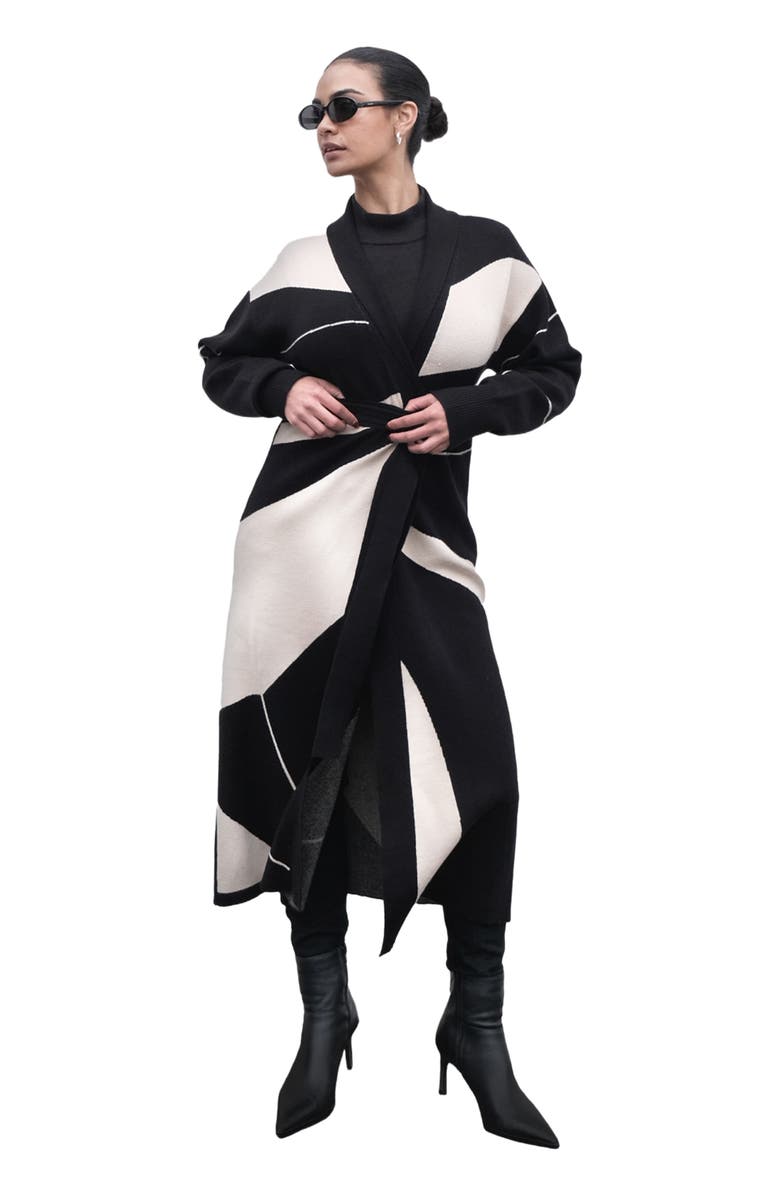 DIARRABLU Liya Long Knit Cardigan, Main, color, 