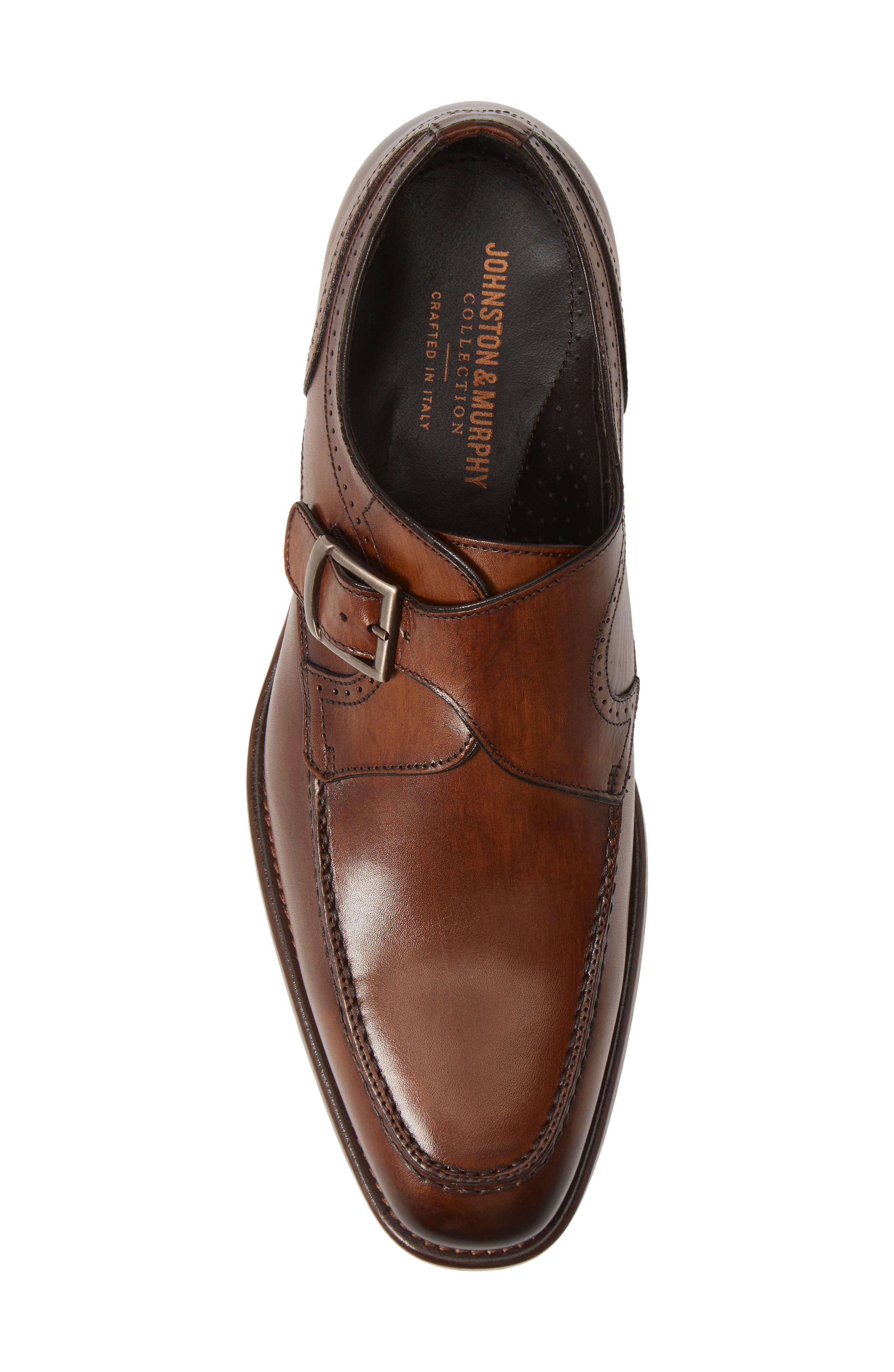 Cormac Monk Strap Shoe, Alternate, color, TAN LEATHER