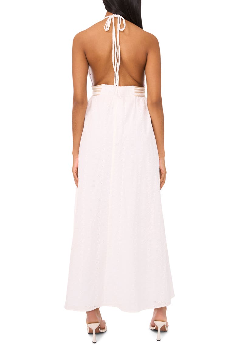 The Brynn Halter Dress, Alternate, color, LUCENT WHITE