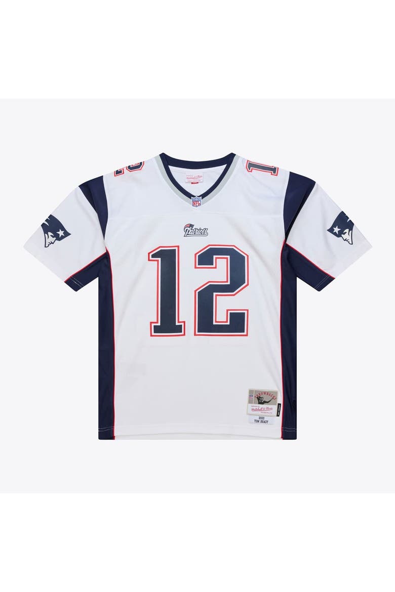 Men's Mitchell & Ness Tom Brady White New England Patriots 2000 Legacy Replica Jersey, Main, color, White