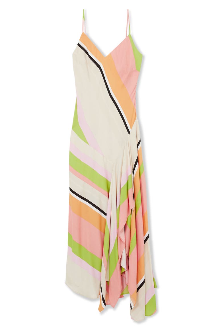 Hallia Stripe Drop Waist Maxi Dress, Alternate, color, PINK/ GREEN