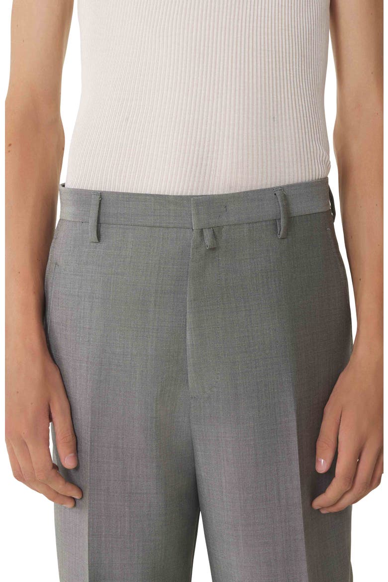 Straight-Leg Mohair Wool Pants, Alternate, color, Gray
