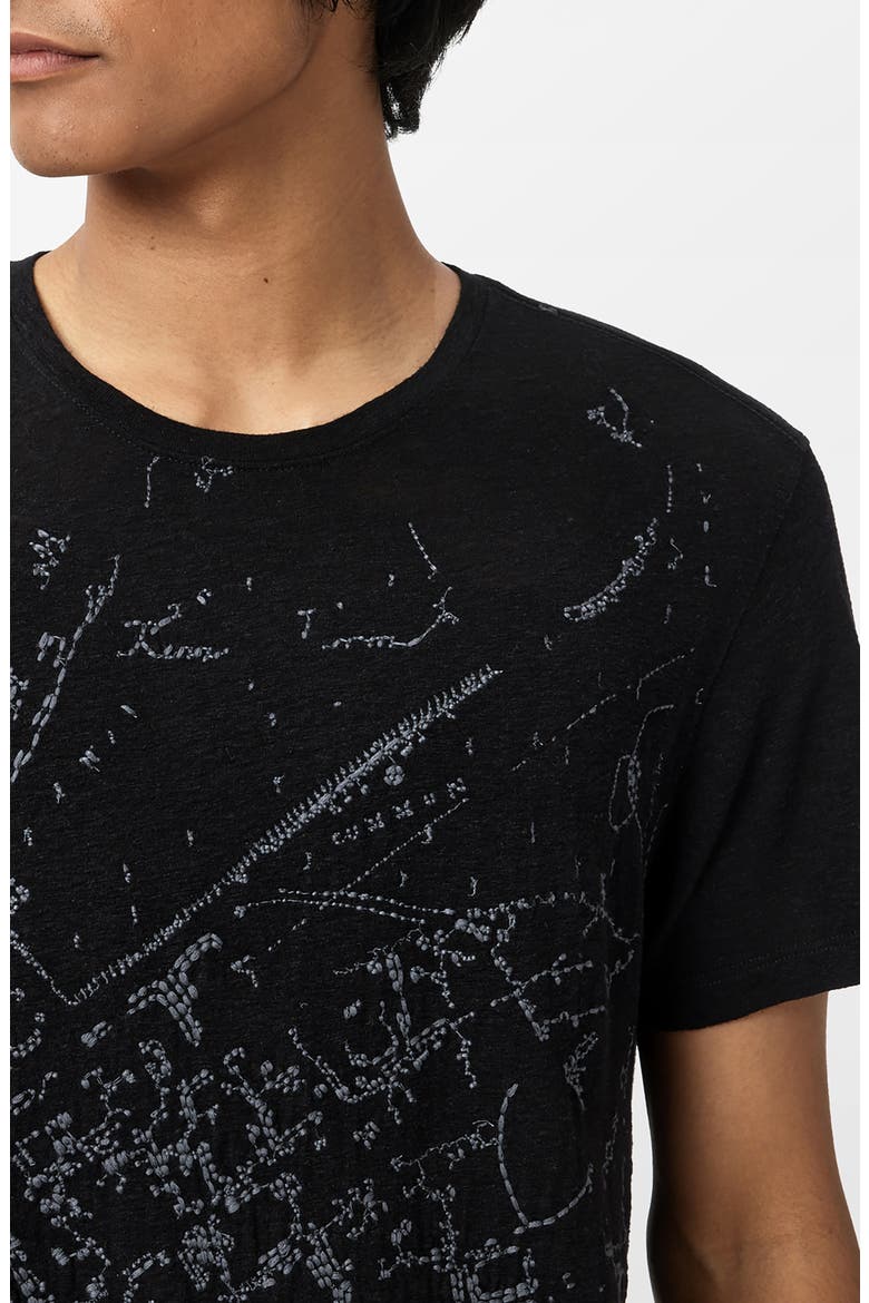 Embroidered Crewneck T-Shirt, Alternate, color, BLACK