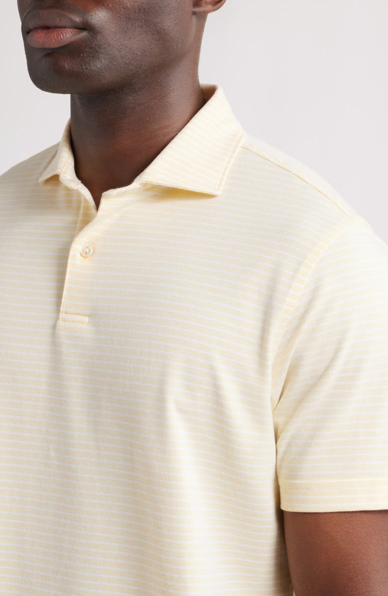 Peter Millar Crown Crafted Albatross Stripe Pima Cotton Blend Polo, Alternate, color, Crenshaw
