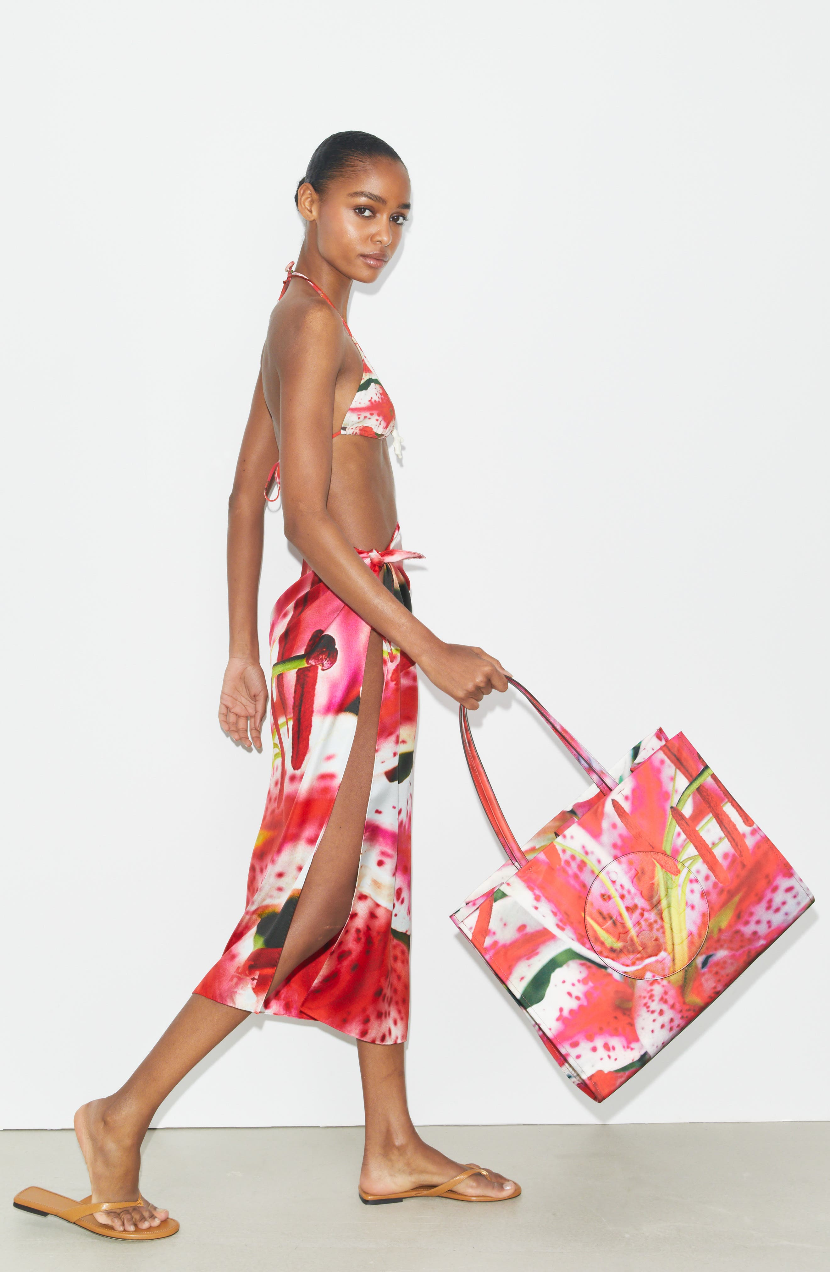 Tory Burch Ella Print Tote, Alternate, color, 