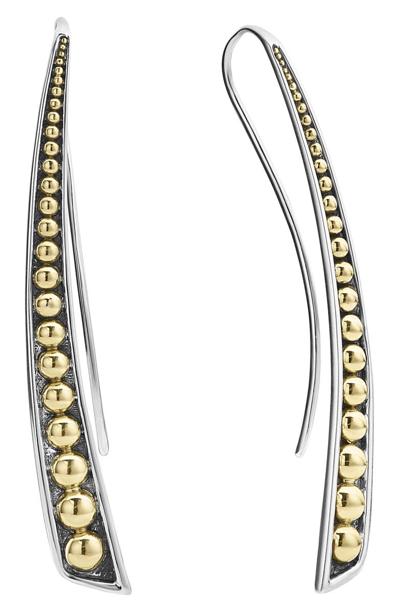 LAGOS Signature Caviar Curved Linear Earrings, Alternate, color,