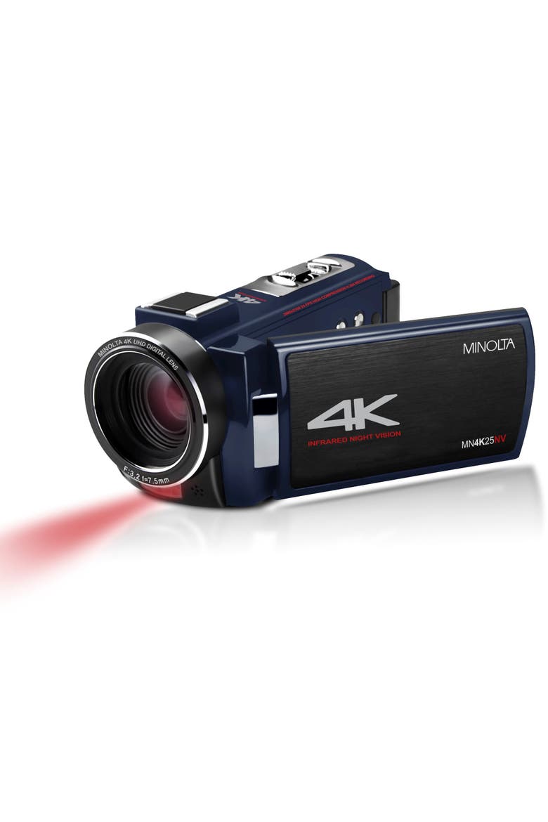 4K Ultra HD Infrared Night Vision Camcorder, Main, color, Blue