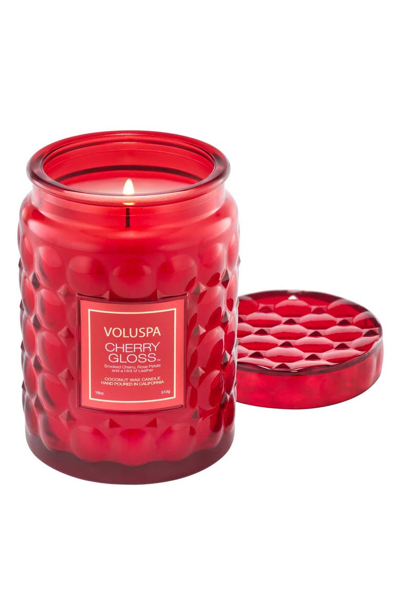 Voluspa Cherry Gloss Large Jar Candle, Main, color, Cherry Gloss