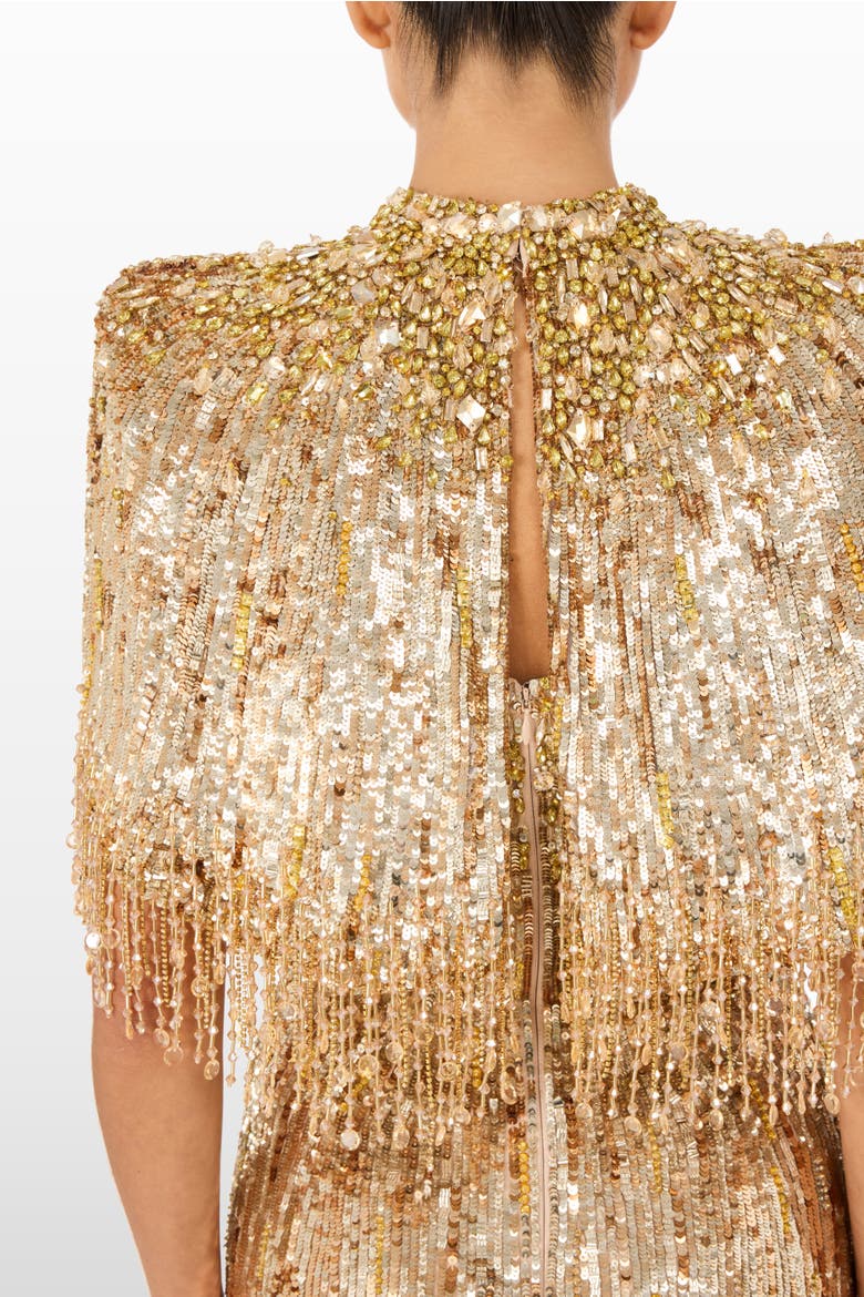 Ellen Mock-Neck Beaded Top, Alternate, color, Illusion