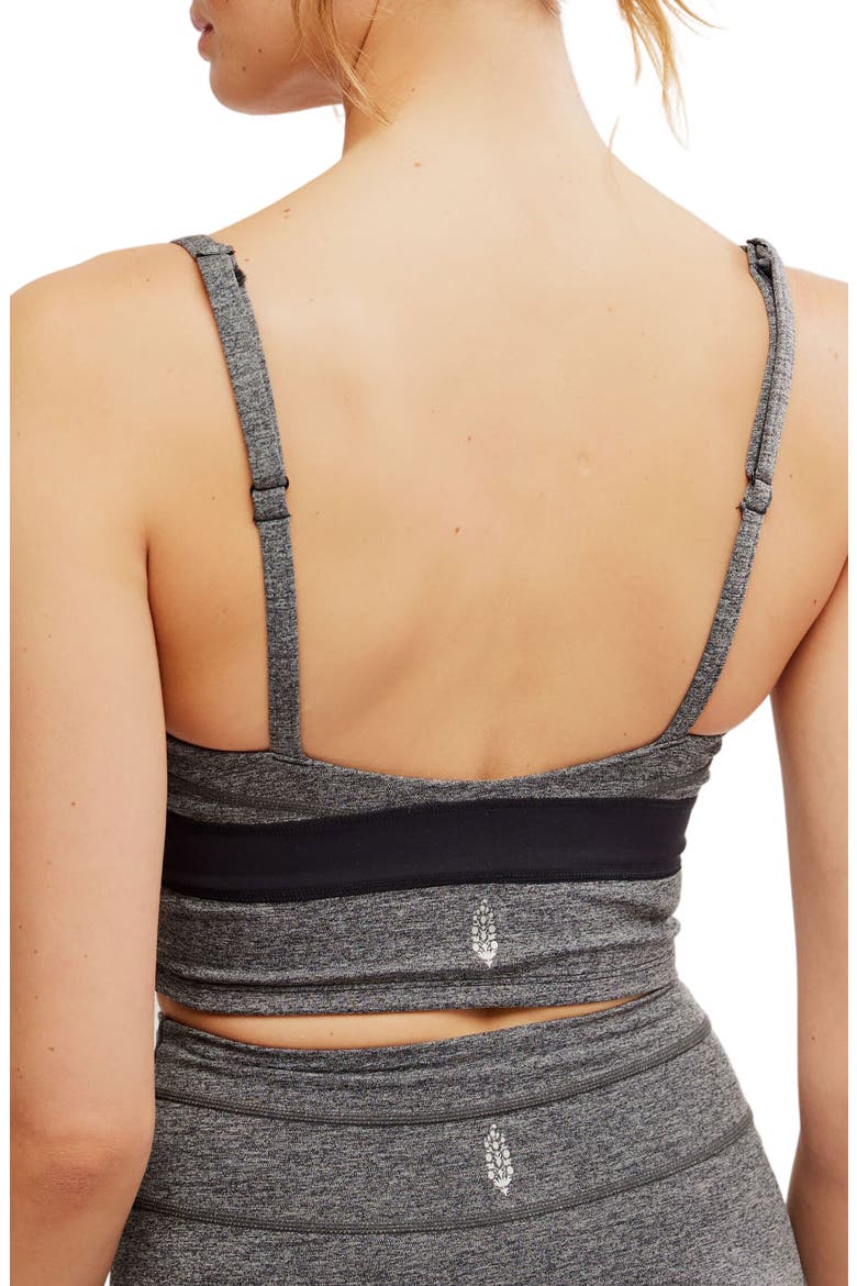 Mountain Blazing Sports Bra, Alternate, color, BLACK HEATHER