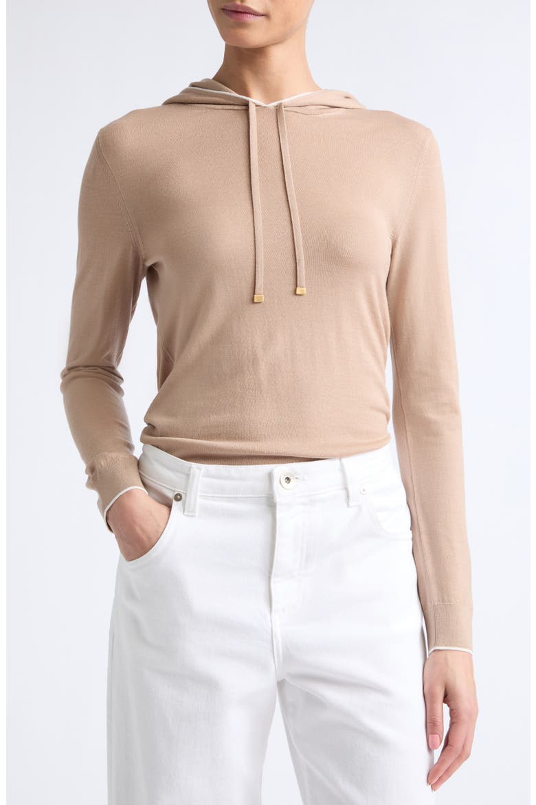 Merino Wool Hoodie, Alternate, color, 04A-01 CAMEL WHITE