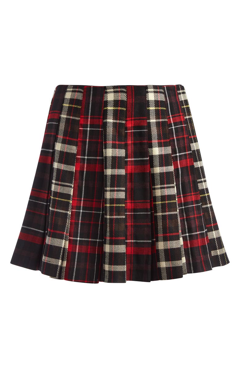 Alice + Olivia Carter Women's Plaid Pleated Skirt, Alternate, color,